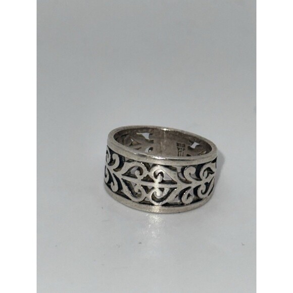 James Avery Retired Open Adorned Band Sterling Silver Ring Size 5 – 3.8g - Picture 8 of 11